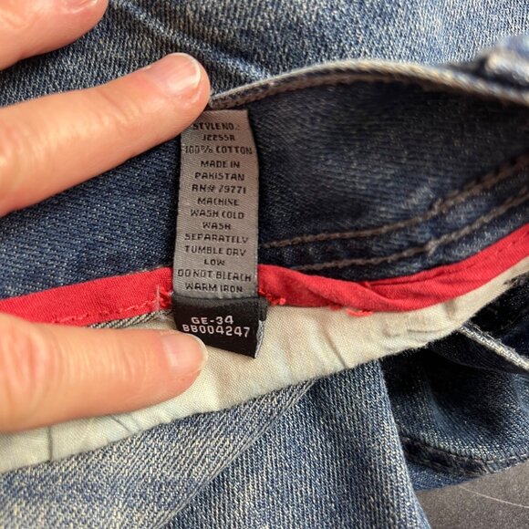 Jordan Craig Men's Distressed Ripped Jean Shorts Sz 44 Hip Hop Streetwear Grunge - Picture 13 of 13